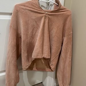 Dusty pink zip sweater